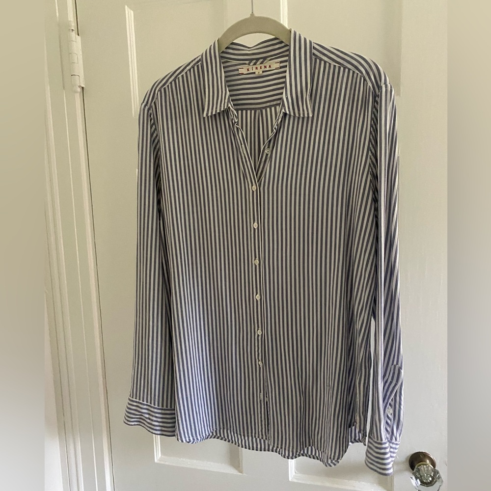 Xirena Striped Rayon Top Shirt S
